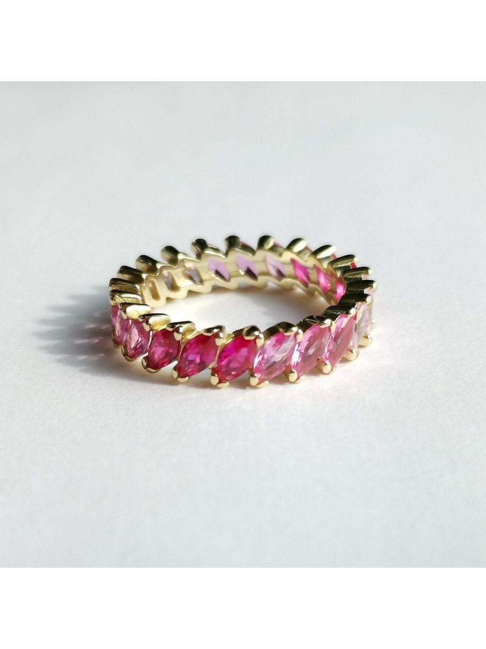 Spinel Eternity Band Ring in 14k Gold size 8 🆕 - Picture 6 of 11